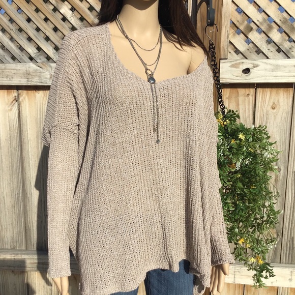 OVERSIZED FIT BOHO STYLE TAN LONG SLEEVES - Picture 8 of 13